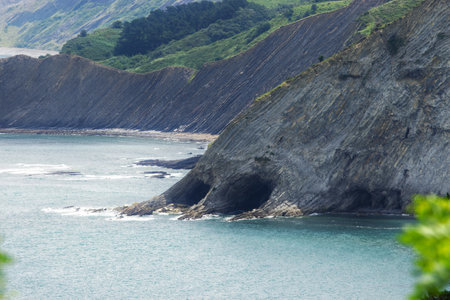 Coastline of San Sebastian, Basque Country, Spain.の写真素材