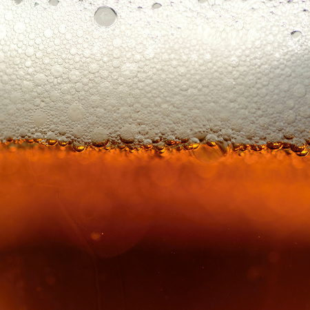 Close up of a glass of beer