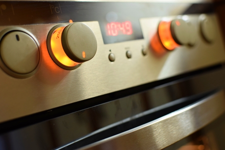 Close-up of electric oven