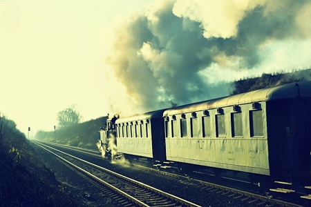 Historic steam train in Czech Republic