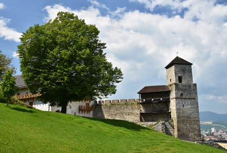 Trencin Castle, Europe-Slovak Republic. Beautiful old architecture. Landscape.のeditorial素材