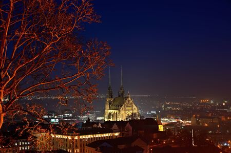 Petrov, Cathedral of St. Peter and Paul. City of Brno - Czech Republic - Europe.の写真素材