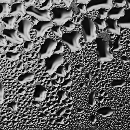 Colorful abstract background. Beautiful macro shot of water drops on a window.の写真素材