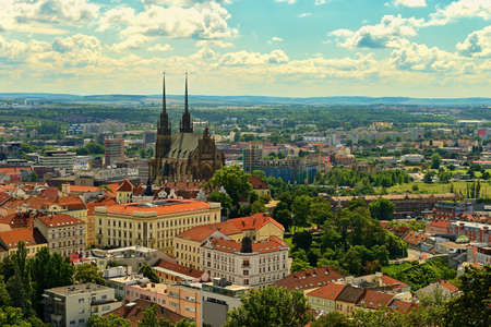 Petrov, Cathedral of St. Peter and Paul. City of Brno - Czech Republic - Europe.の写真素材