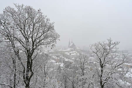 Brno city in the Czech Republic. Europe.Petrov - Cathedral of Saints Peter and Paul. Beautiful old...