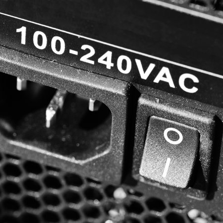 close up of a computer keyboard with the number 100 in black and whiteの写真素材