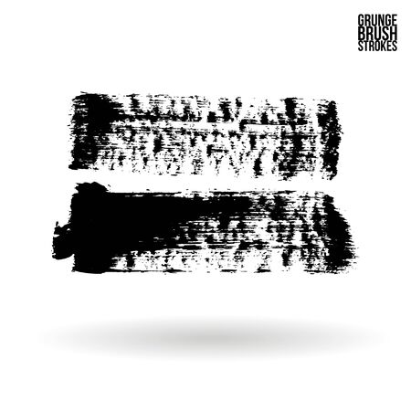 Brush stroke and texture. Vector design. Underline and border.のイラスト素材