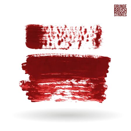 Brush stroke and texture. Vector design. Underline and border.のイラスト素材