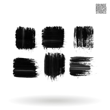 Brushstroke and texture. Vector design. Underline and border.のイラスト素材