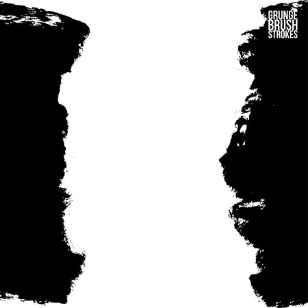 Brushstroke and texture. Vector design. Underline and border.のイラスト素材