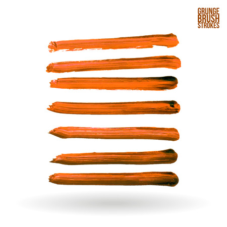 Brushstroke and texture. Vector design. Underline and border.のイラスト素材