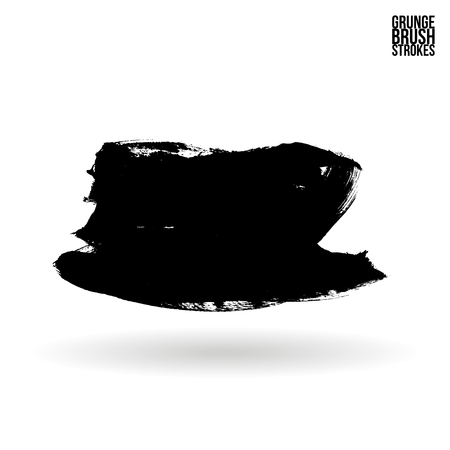 Brushstroke and texture. Vector design. Underline and border.のイラスト素材