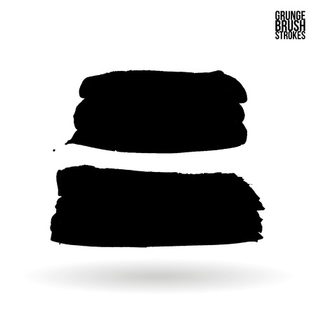 Brushstroke and texture. Vector design. Underline and border.のイラスト素材