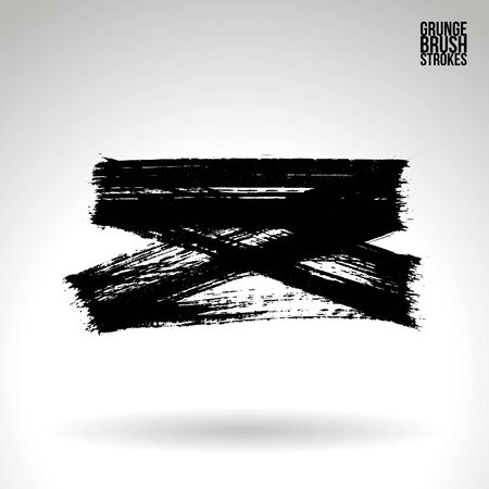 Brush stroke and texture. Vector design. Underline and border.のイラスト素材