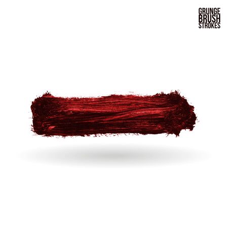 Brush stroke and texture. Grunge vector abstract hand - painted element. Underline and border design.のイラスト素材