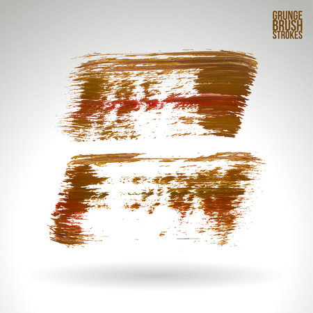 Brush stroke and texture. Grunge vector abstract hand - painted element. Underline and border.のイラスト素材
