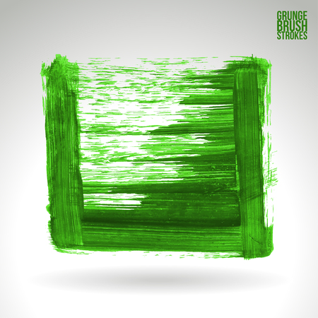 Brush stroke and texture. Grunge vector abstract hand - painted element. Underline and border.のイラスト素材