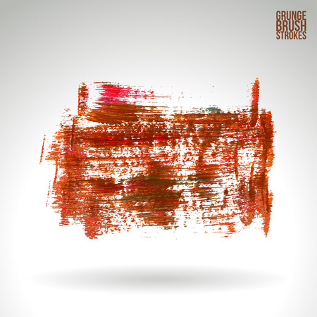 Brush stroke and texture. Grunge vector abstract hand - painted element. Underline and border.のイラスト素材