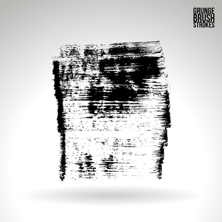 Brush stroke and texture. Grunge vector abstract hand - painted element. Underline and border.のイラスト素材