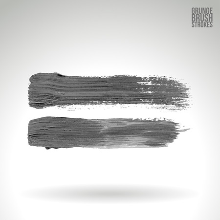 Brush stroke and texture. Grunge vector abstract hand - painted element. Underline and border.のイラスト素材