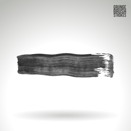 Brush stroke and texture. Grunge vector abstract hand - painted element. Underline and border.のイラスト素材