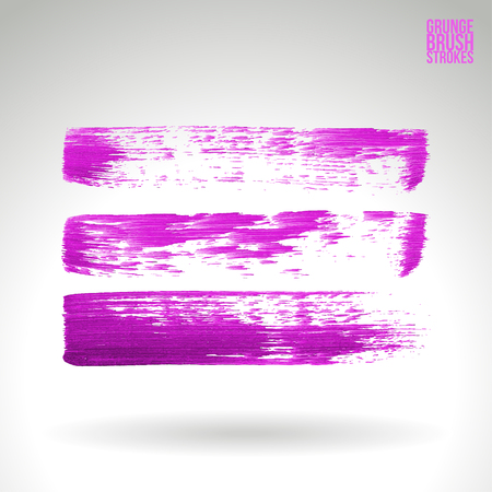 Brush stroke and texture. Grunge vector abstract hand - painted element. Underline and border.のイラスト素材