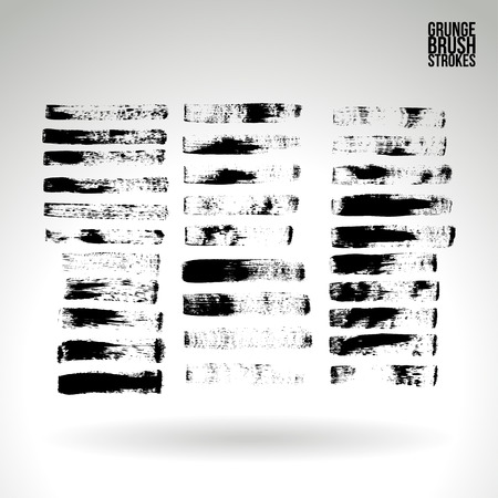 Brush stroke and texture. Vector design. Underline and border.のイラスト素材