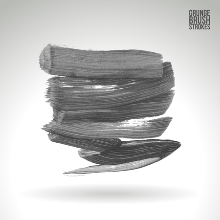 Brush stroke and texture. Vector design. Underline and border.のイラスト素材