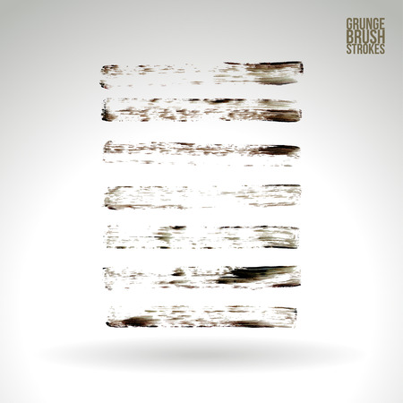 Brush stroke and texture. Vector design. Underline and border.のイラスト素材