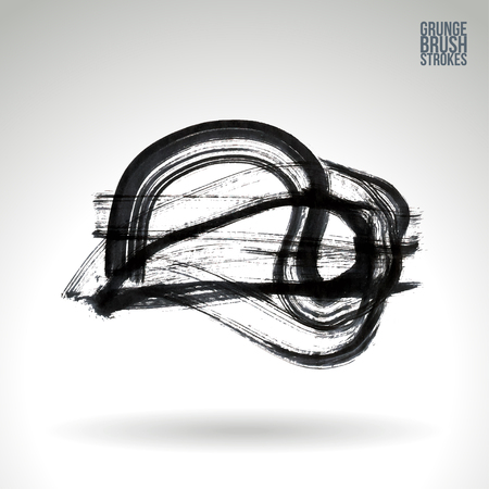 Brush stroke and texture. Vector design. Underline and border.のイラスト素材