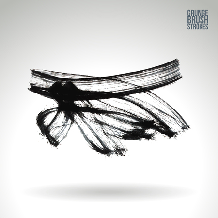 Brush stroke and texture. Vector design. Underline and border.のイラスト素材