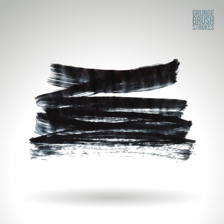 Brush stroke and texture. Vector design. Underline and border.のイラスト素材