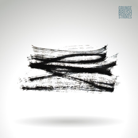 Brush stroke and texture. Vector design. Underline and border.のイラスト素材