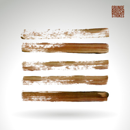 Brush stroke and texture. Vector design. Underline and border.のイラスト素材