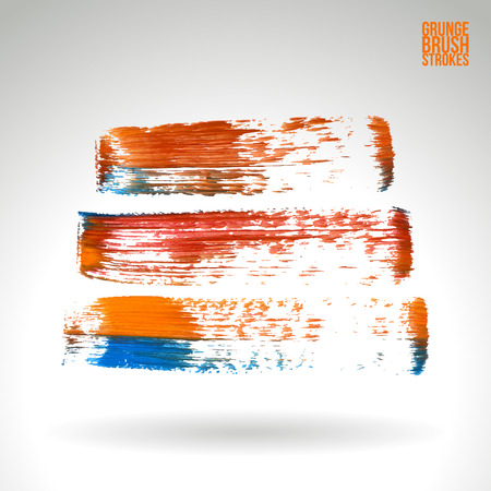 Brush stroke and texture. Vector design. Underline and border.のイラスト素材