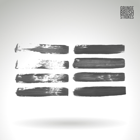 Brush stroke and texture. Vector design. Underline and border.のイラスト素材