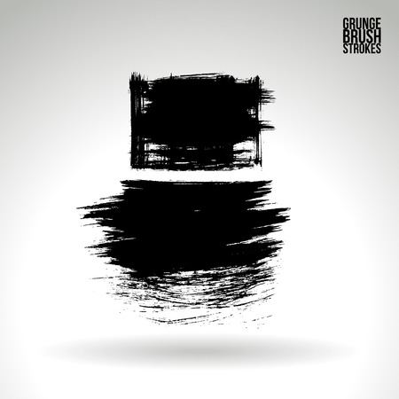 Brush stroke and texture. Vector design. Underline and border.のイラスト素材