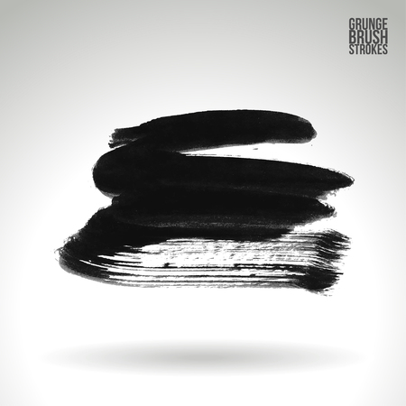 Brush stroke and texture. Vector design. Underline and border.のイラスト素材