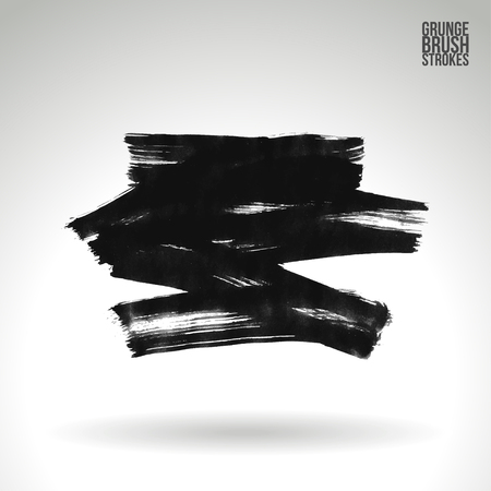 Brush stroke and texture. Vector design. Underline and border.のイラスト素材