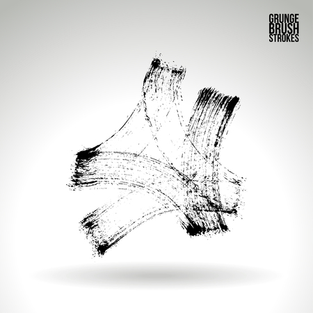 Brush stroke and texture. Vector design. Underline and border.のイラスト素材