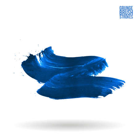 Brush stroke and texture. Grunge vector abstract hand painted element. Underline and border design.のイラスト素材