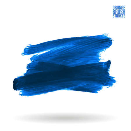 Brush stroke and texture. Grunge vector abstract hand painted element. Underline and border design.のイラスト素材