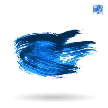 Brush stroke and texture. Grunge vector abstract hand painted element. Underline and border design.のイラスト素材