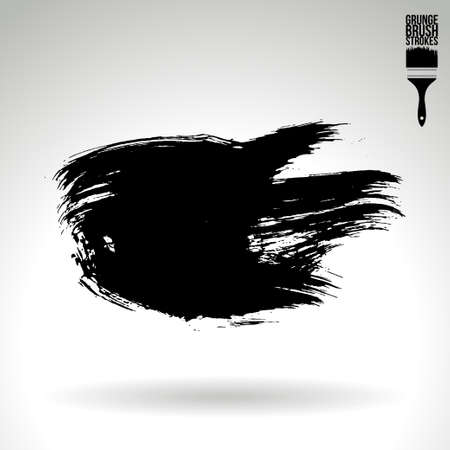 Brush stroke and texture. Grunge vector abstract hand painted element. Underline and border design.のイラスト素材