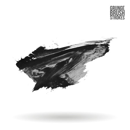 Brush stroke and texture. Grunge vector abstract hand painted element. Underline and border design.のイラスト素材