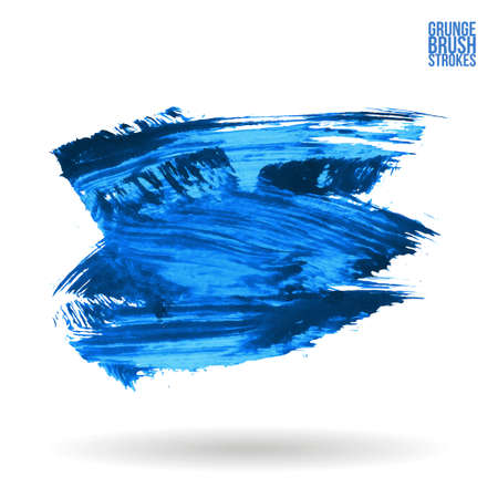 Brush stroke and texture. Grunge vector abstract hand painted element. Underline and border design.のイラスト素材