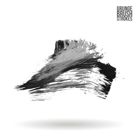 Brush stroke and texture. Grunge vector abstract hand painted element. Underline and border design.のイラスト素材