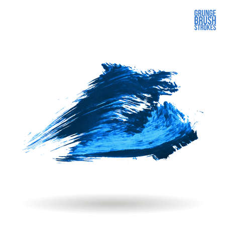 Brush stroke and texture. Grunge vector abstract hand painted element. Underline and border design.のイラスト素材