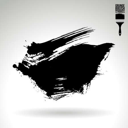 Brush stroke and texture. Grunge vector abstract hand painted element. Underline and border design.のイラスト素材