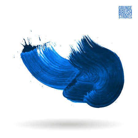 Brush stroke and texture. Grunge vector abstract hand painted element. Underline and border design.のイラスト素材